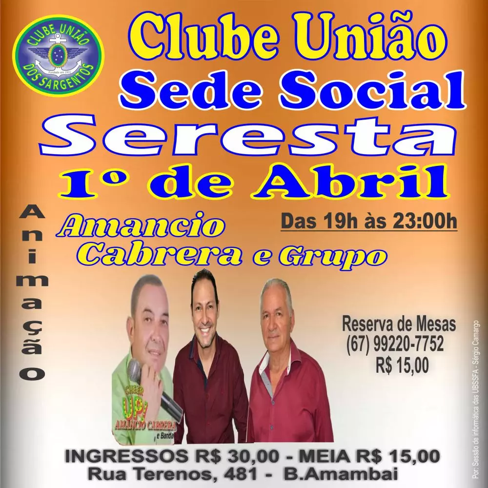 Seresta Baile 1º de Abril de 2026